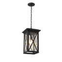Z Lite Almet 1 Light Outdoor Chain Mount Ceiling Fixture in Black Finish 2