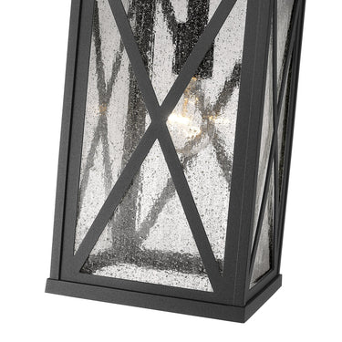 Z Lite Almet 1 Light Outdoor Chain Mount Ceiling Fixture in Black Finish 3