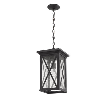 Z Lite Almet 1 Light Outdoor Chain Mount Ceiling Fixture in Black Finish 4