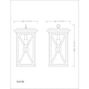 Z Lite Almet 1 Light Outdoor Chain Mount Ceiling Fixture in Black Finish 7