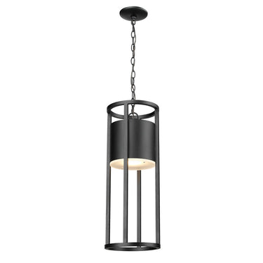 Z Lite Almet 1 Light Outdoor Chain Mount Ceiling Fixture in Brushed Nickel Finish 2