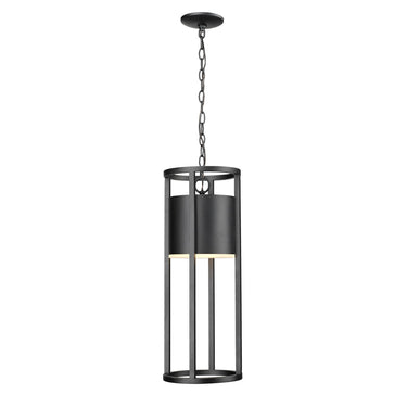 Z Lite Almet 1 Light Outdoor Chain Mount Ceiling Fixture in Brushed Nickel Finish 
