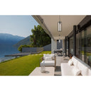 Z Lite Almet 1 Light Outdoor Chain Mount Ceiling Fixture in Clear Ribbed Shade 5