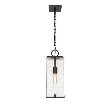 Z Lite Almet 1 Light Outdoor Chain Mount Ceiling Fixture in Clear Seedy Shade 2