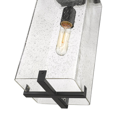 Z Lite Almet 1 Light Outdoor Chain Mount Ceiling Fixture in Clear Seedy Shade 3