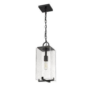 Z Lite Almet 1 Light Outdoor Chain Mount Ceiling Fixture in Clear Seedy Shade 4