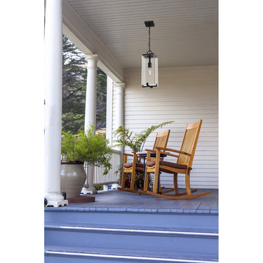 Z Lite Almet 1 Light Outdoor Chain Mount Ceiling Fixture in Clear Seedy Shade 6