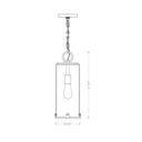 Z Lite Almet 1 Light Outdoor Chain Mount Ceiling Fixture in Clear Seedy Shade 7