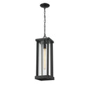 Z Lite Almet 1 Light Outdoor Chain Mount Ceiling Fixture in Clear Shade 1