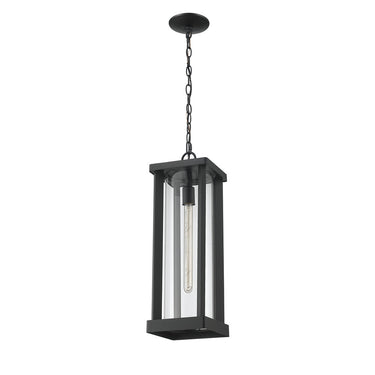 Z Lite Almet 1 Light Outdoor Chain Mount Ceiling Fixture in Clear Shade 4