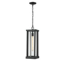 Z Lite Almet 1 Light Outdoor Chain Mount Ceiling Fixture in Clear Shade 