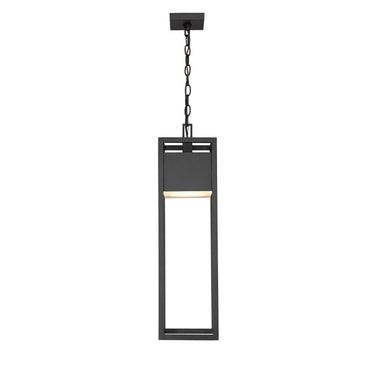 Z Lite Almet 1 Light Outdoor Chain Mount Ceiling Fixture in Etched Shade 1