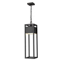 Z Lite Almet 1 Light Outdoor Chain Mount Ceiling Fixture in Etched Shade 