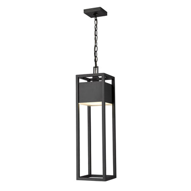 Z Lite Almet 1 Light Outdoor Chain Mount Ceiling Fixture in Etched Shade 