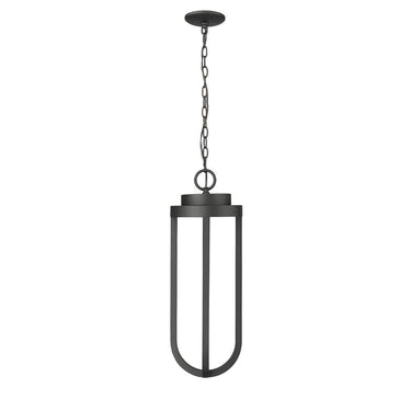 Z Lite Almet 1 Light Outdoor Chain Mount Ceiling Fixture in Sand Blast Shade 1