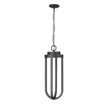 Z Lite Almet 1 Light Outdoor Chain Mount Ceiling Fixture in Sand Blast Shade 2