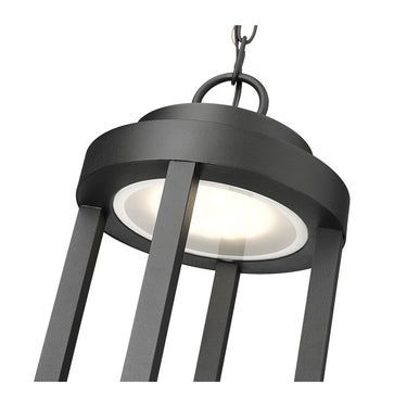 Z Lite Almet 1 Light Outdoor Chain Mount Ceiling Fixture in Sand Blast Shade 3