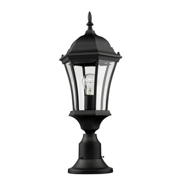 Z Lite Almet 1 Light Outdoor Pier Mounted Fixture in Clear Beve Shade 4