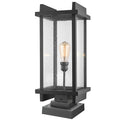 Z Lite Almet 1 Light Outdoor Pier Mounted Fixture in Clear Seedy Shade 