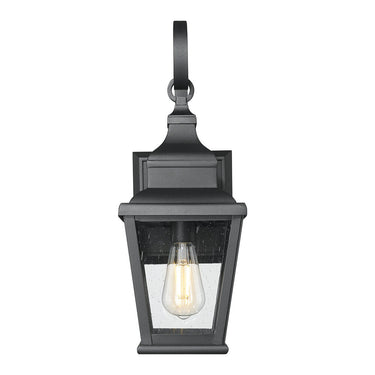 Z Lite Almet 1 Light Outdoor Wall Light in Sand Black Finish 1