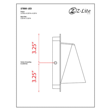 Z Lite Almet 1 Light Outdoor Wall Light in Sand Blast Shade 6