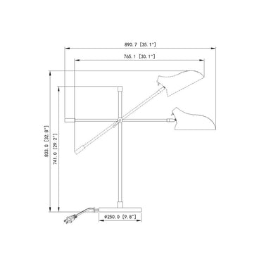 Z Lite Almet 1 Light Table Lamp 7