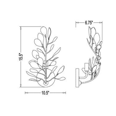 Z-Lite Almet 1 Light Wall Sconce in Modern Gold Finish 7