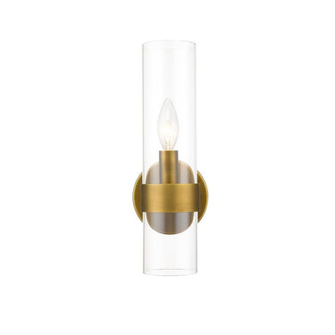 Z-Lite Almet 1 Light Wall Sconce in Rubbed Brass Finish 1