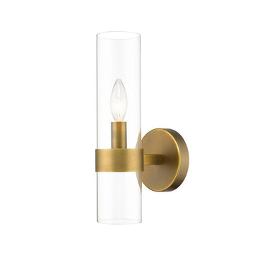 Z-Lite Almet 1 Light Wall Sconce in Rubbed Brass Finish 2
