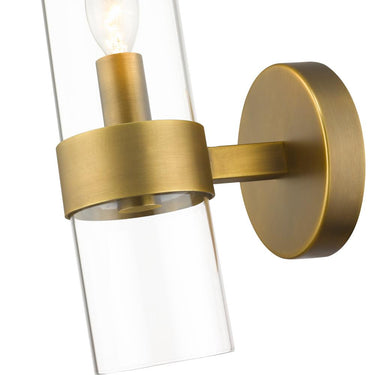 Z-Lite Almet 1 Light Wall Sconce in Rubbed Brass Finish 3