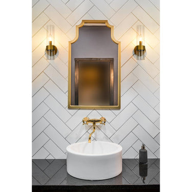 Z-Lite Almet 1 Light Wall Sconce in Rubbed Brass Finish 6