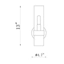 Z-Lite Almet 1 Light Wall Sconce in Rubbed Brass Finish 7