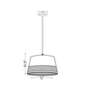 Z-Lite Almet 12" 1 Light Pendant in Matte Black 7