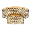 Z-Lite Almet 12 Light Flush Mount in Heirloom Brass Finish 4