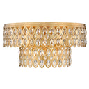 Z-Lite Almet 12 Light Flush Mount in Heirloom Brass Finish 