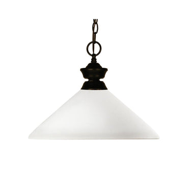 Z-Lite Almet 14" 1 Light Pendant in Matte Opal Shade 