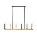 Z-Lite Almet 14.5" 12 Light Linear Chandelier in Matte Black + Olde Brass Finish 1