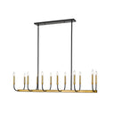 Z-Lite Almet 14.5" 12 Light Linear Chandelier in Matte Black + Olde Brass Finish 2