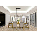 Z-Lite Almet 14.5" 12 Light Linear Chandelier in Matte Black + Olde Brass Finish 5