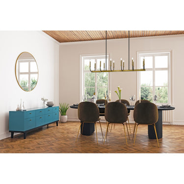 Z-Lite Almet 14.5" 12 Light Linear Chandelier in Matte Black + Olde Brass Finish 6