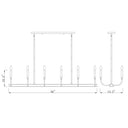 Z-Lite Almet 14.5" 12 Light Linear Chandelier in Matte Black + Olde Brass Finish 7
