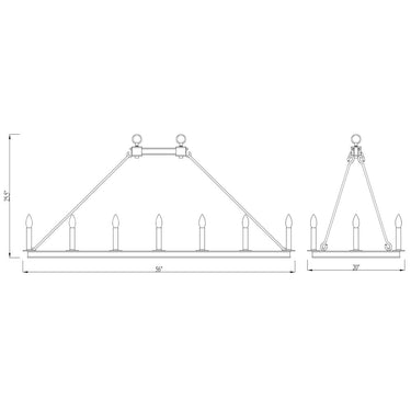 Z Lite Almet 16 Light Linear Chandelier 7