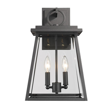 Z-Lite Almet 2 Light Outdoor Wall Light in Black Finish 1