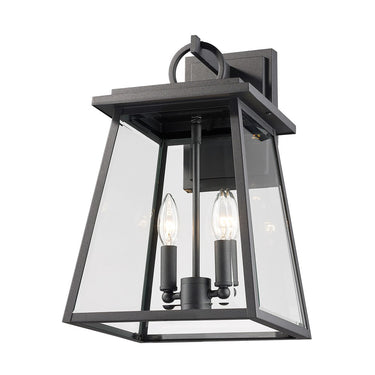 Z-Lite Almet 2 Light Outdoor Wall Light in Black Finish 2
