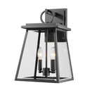Z-Lite Almet 2 Light Outdoor Wall Light in Black Finish 