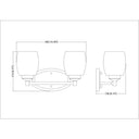 Z-Lite Almet 2 Light Vanity Wall Sconce - 745-2V-CH 7