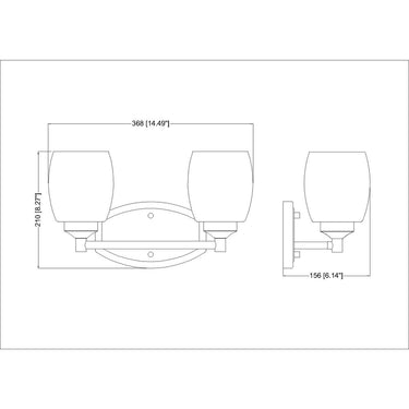 Z-Lite Almet 2 Light Vanity Wall Sconce - 745-2V-CH 7