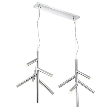 Z-Lite Almet 20.25" 12 Light Linear Chandelier in Chrome Finish 1