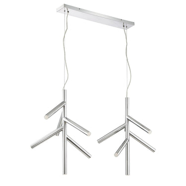 Z-Lite Almet 20.25" 12 Light Linear Chandelier in Chrome Finish 4