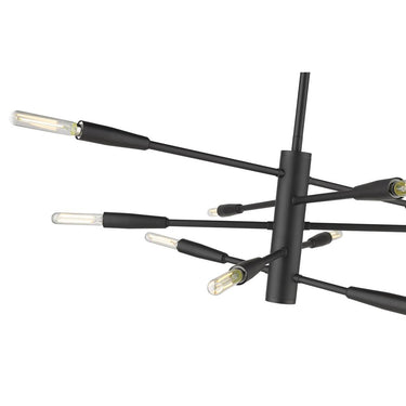 Z-Lite Almet 23.25" Ten Light Chandelier in Matte Black 3